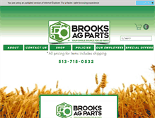 Tablet Screenshot of brooksagparts.com